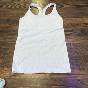 Lululemon Cast Blue Ebb To Street Shelf Tank Top Size 6